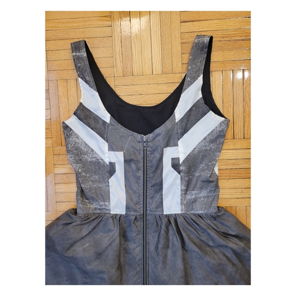 Religion Silk Party Dress with Peplum and Zipper Detailing - Picture 2 of 6